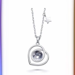 Authentic Moon Rock Heart Series Necklace